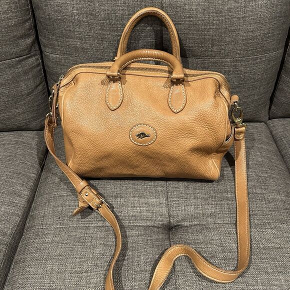 Roots Leather Leader Overnight Bag Duffle Carry On Banff Natural Color Small - Picture 1 of 16